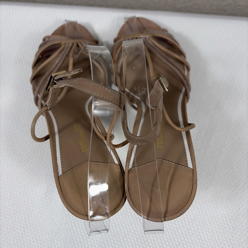 Diane von Furstenberg Women's Milena Nude Specchio High Heels size 8.5 / 38.5 - Picture 6 of 9